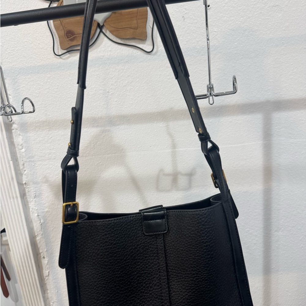 Black Leather Shoulder Bag